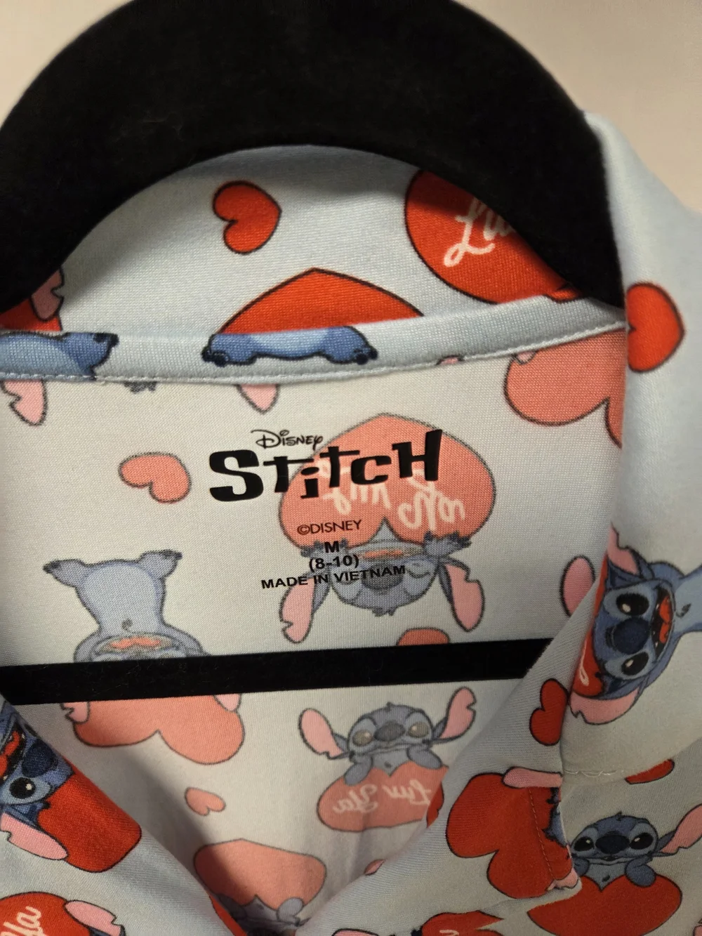Disney Womens Stitch Pajama Set In Medium